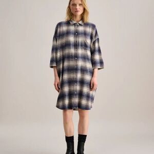 Bellerose | Gladys Blue Shirt Dress Flannel Size 0 (Oversized)